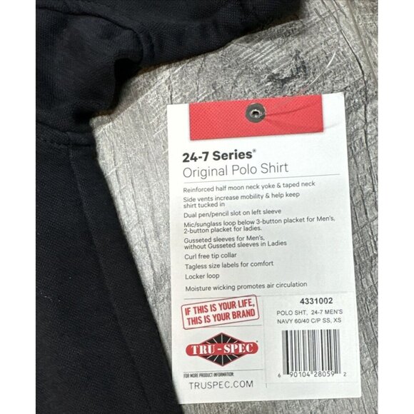 Tru Spec Tactical Polo Shirt Unisex XS Gray 24 7 Short Sleeve Police Uniform NEW - Picture 4 of 6